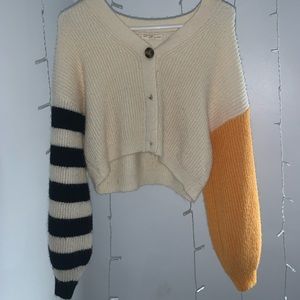 Multicolored cropped cardigan